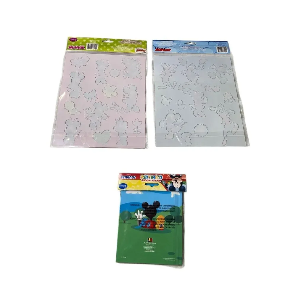 Disney Minnie Mickey Mouse Clubhouse Stickers Journal Party Favor Lot 3 New